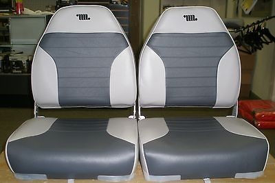 wise deluxe hi back boat seat grey charcoal two time