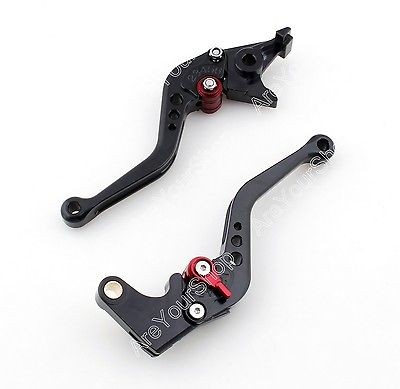 Short Brake Clutch Levers Yamaha YZF R1 YZF R6 FZ1 FAZER R6S Black