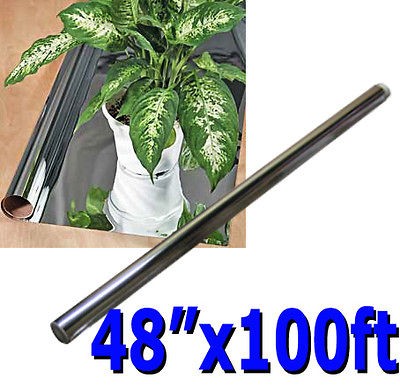 400 sq ft Coverage Hydroponics REFLECTIVE MYLAR Film 48  Long x100 FT