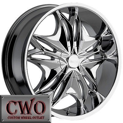 22 Chrome Viscera 728 Wheels Rims 5x114.3/5x4.75 5 Lug Jeep Wranger 