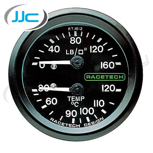   Oil Pressure Oil Temp Dual Gauge 12 ft Long Capillary