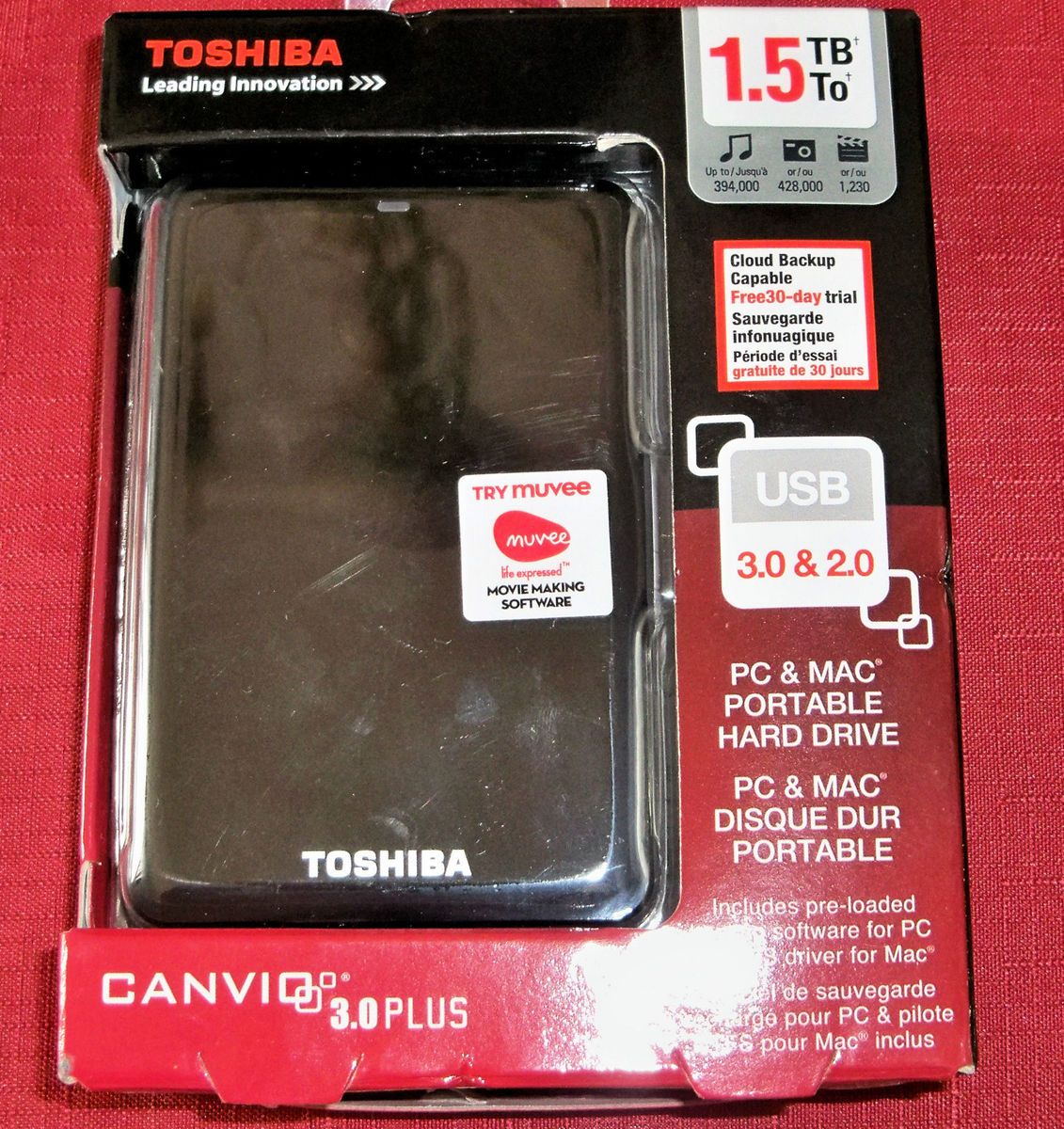 Toshiba Canvio 3 0 1 5 TB External 5400 RPM HDTC615XK3B1 Hard Drive 