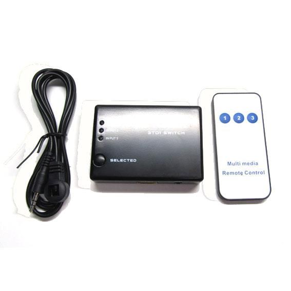 Port 1080p Video HDMI Switch Switcher Splitter for HDTV PS3 DVD w IR 