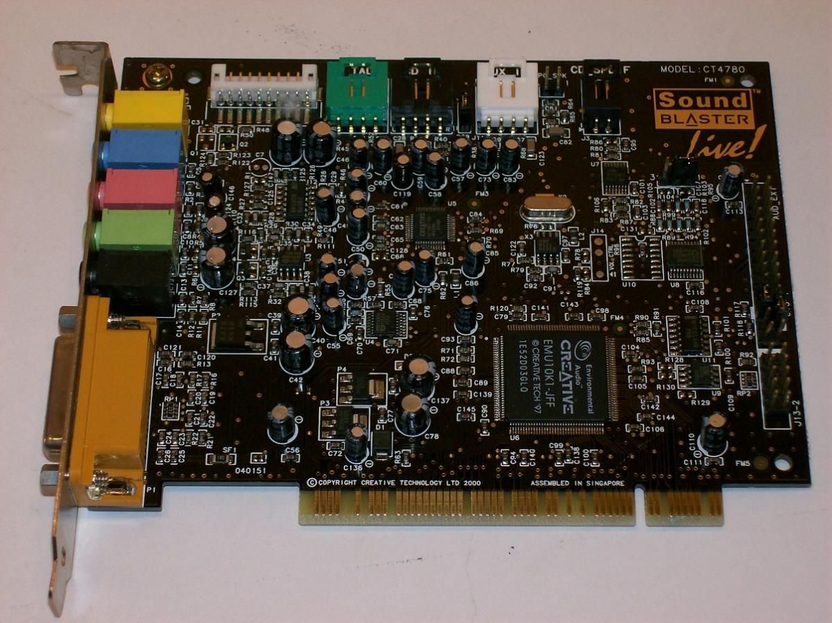 CREATIVE CT4780 LABS SOUND BLASTER LIVE 5.1 PCI 32BIT AUDIO SOUND 