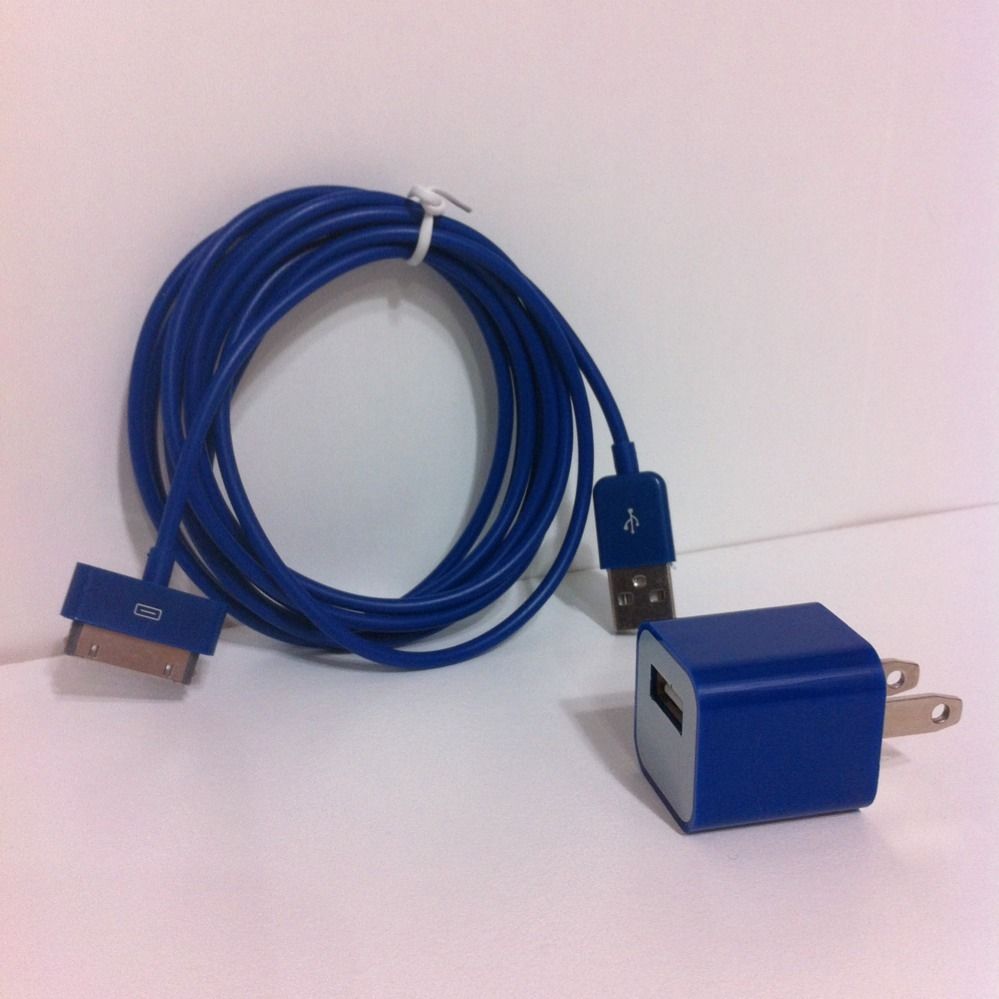 Blue 6 ft Foot Extra Long USB Sync Cable Cord iPhone 4 4s Charger IPOD 