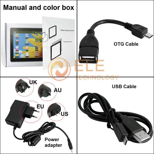   inch Android 4 0 ATM7013 1 0g 512MB 4GB 1080p Camera WiFi HDMI