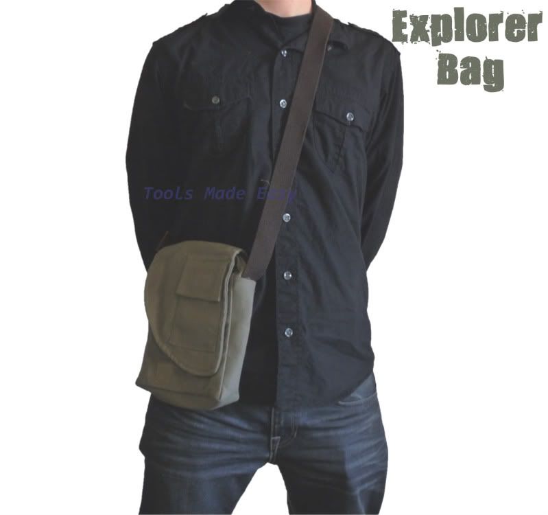 Shoulder Bag Canvas Handbag Travel Explorer Unisex Mens Bag