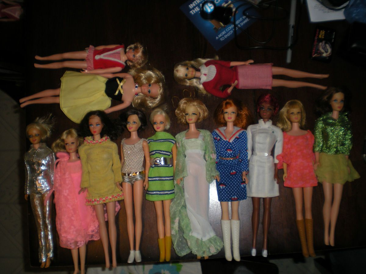   Barbie Lot Julia Stacey Twiggy Casey Barbie Francie P J Skipper