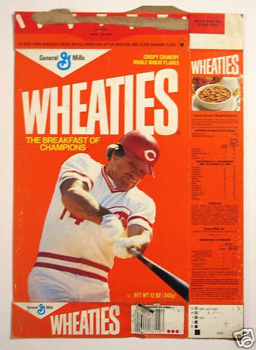 Big G Wheaties Box w Pete Rose Poster OFFER 1985