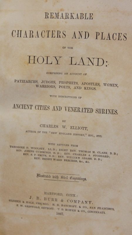 1867 Illustrated Characters and Places of The Holy Land Israel Ancient 