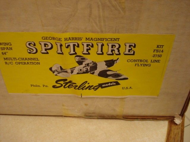 Sterling Supermarine Spitfire R C Model Airplane Kit Factory SEALED 