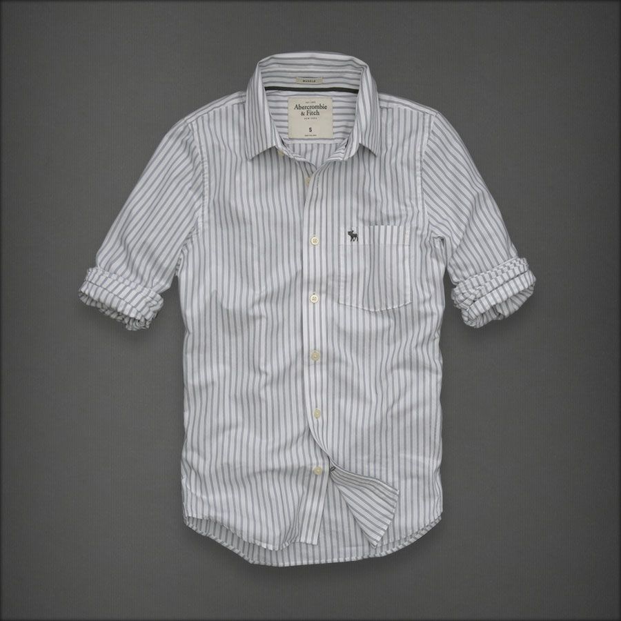 Abercrombie & Fitch Blue Mountain Mens Classic Dress Shirt NEW Muscle 