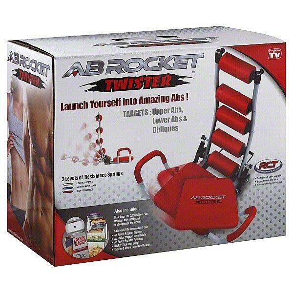 AB ROCKET TWISTER ABDOMINAL EXERCISER TRAINER WORKOUT MACHINE DVD SET 