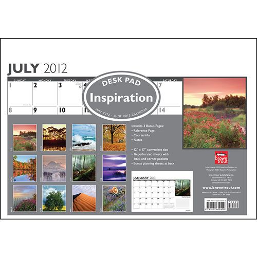 Inspiration Academic 2013 Desk Pad