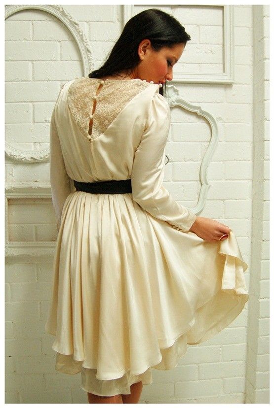 adah exceptional cream vintage dress perfect for a beach wedding or 