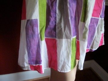 Adam Lippes Colorblock Strapless Sun Dress Beach Short Mini Size 8 