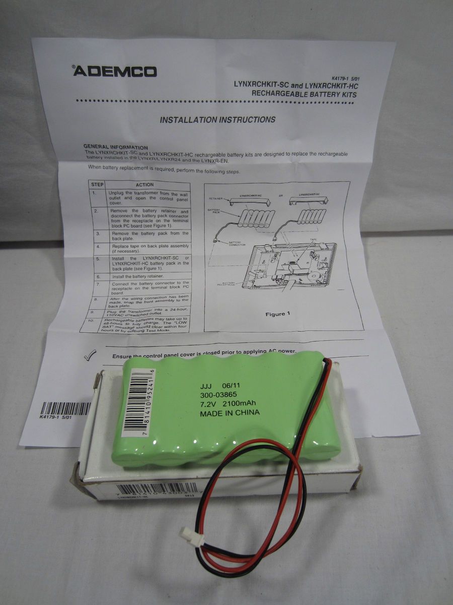 Original Honeywell Ademco Lynx Backup Alarm Battery LYNXRCHKIT HC