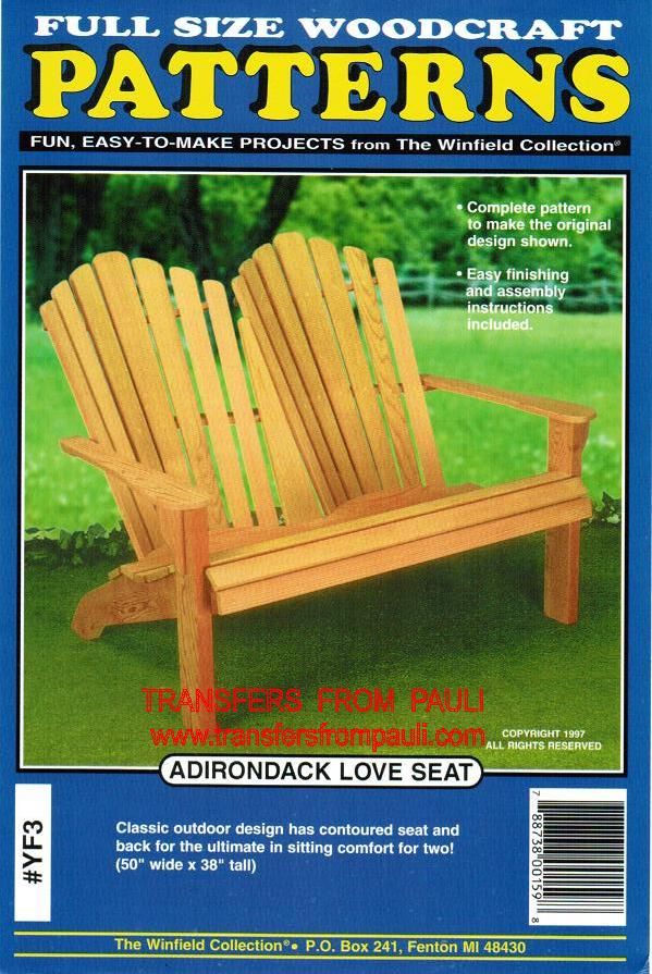 adirondack love seat woodcraft project woodworking pattern the 