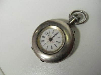 ANTIQUE * Adolphe Huguenin Pocketwatch* LOCLE* FINE SILVER* no. 109799