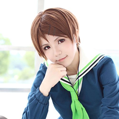 Hot Aida Riko Kurokos Basketball Short Brown Cosplay Costume Wig Free 