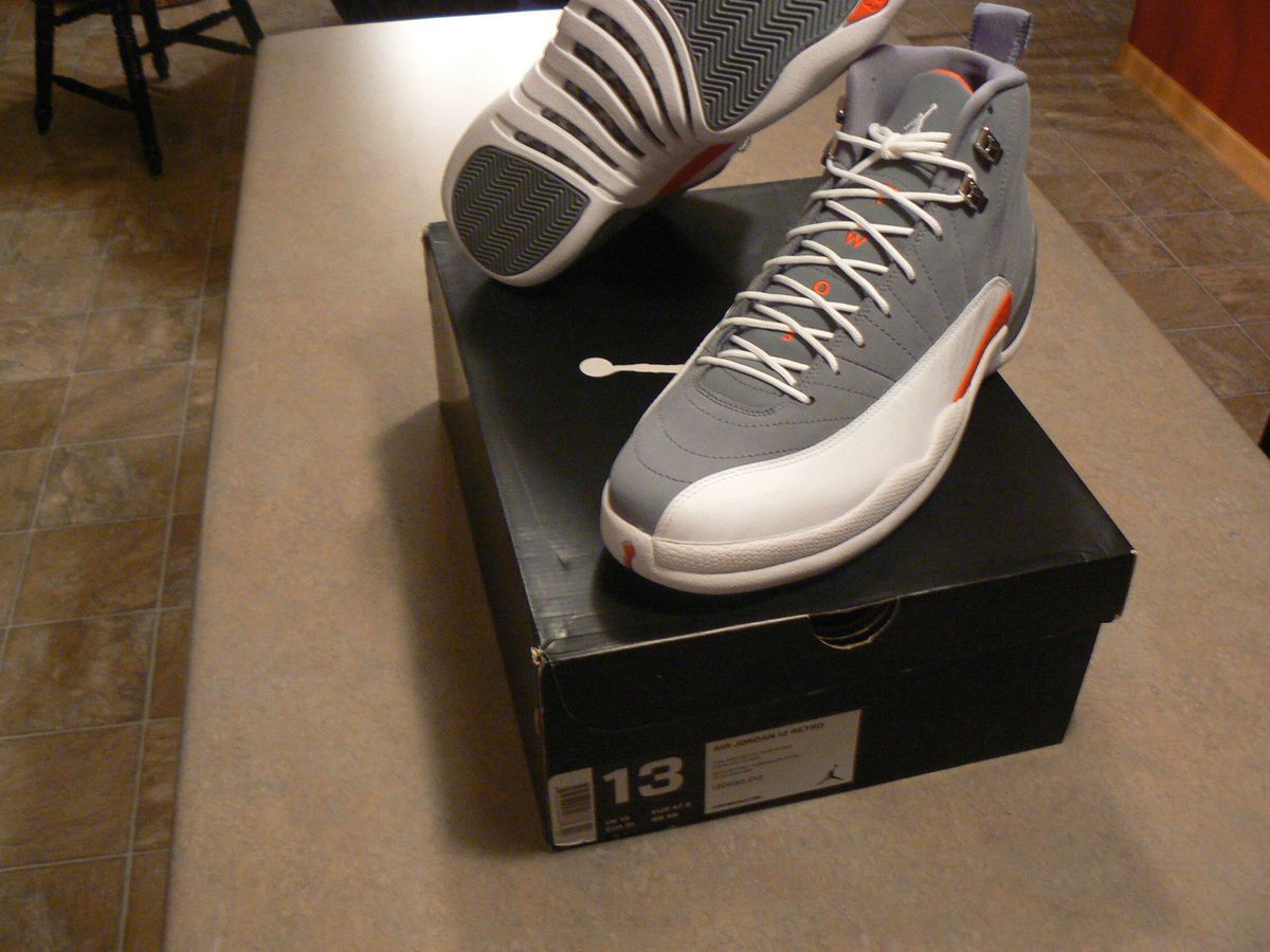 Air Jordan Retro 12 Cool Grey Orange XII SZ 13 DS Nubuck 2012 factory 