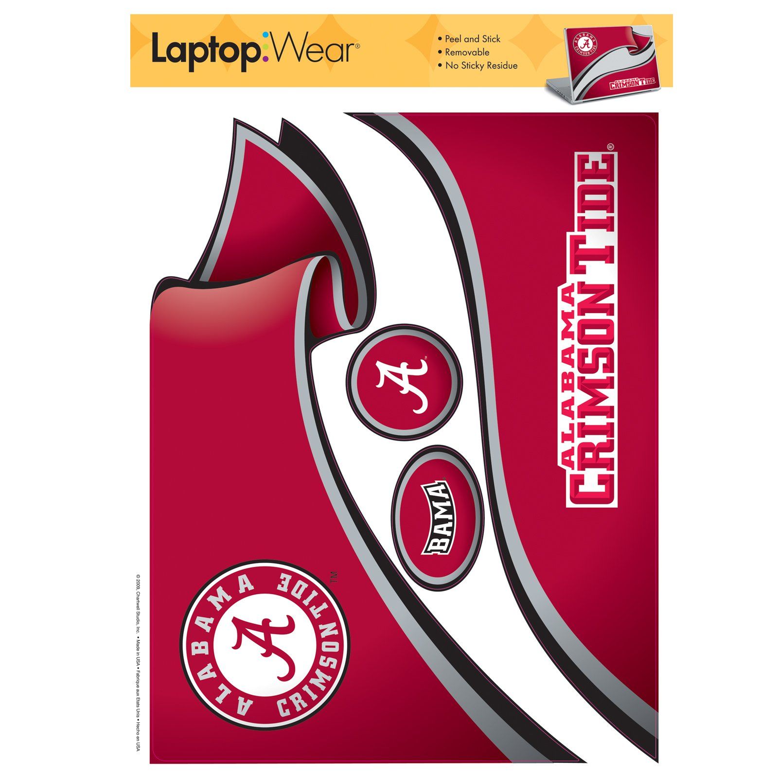 alabama crimson tide laptop cover includes 1 laptop cover vinyl 9 5 h 