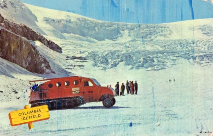 Athabasca Glacier Snow Coach Alberta Canada 1967