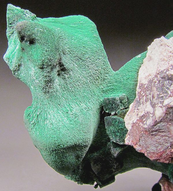 Green Malachite after Azurite, New Cornelia Mine, Ajo, Arizona