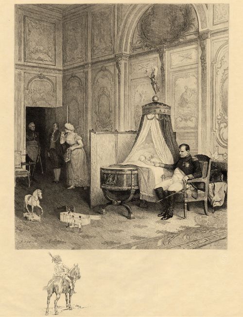 Albert Pierre Dawant Napoléon Captif Roi de Rome   Eau Forte Lalauze 