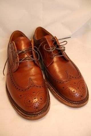 alden for jcrew waxed longwing bluchers 9 brown $ 485