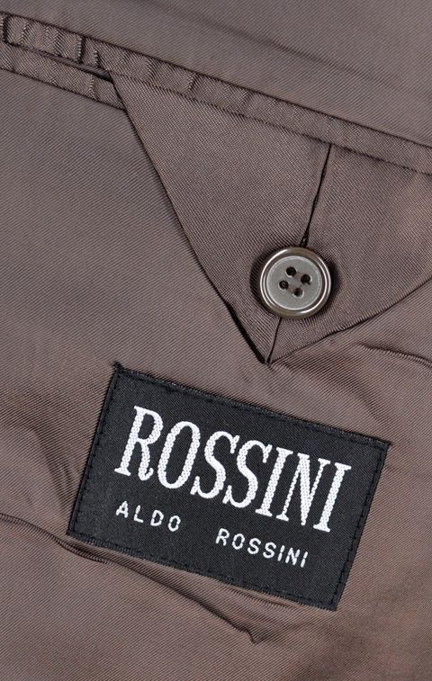 50L Aldo Rossini Brown Three Button Microfiber Suit