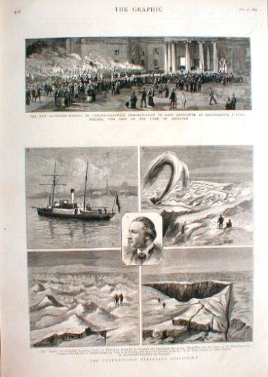 1883 Nordenksiold Greenland Expedition SHIP Sophia RARE