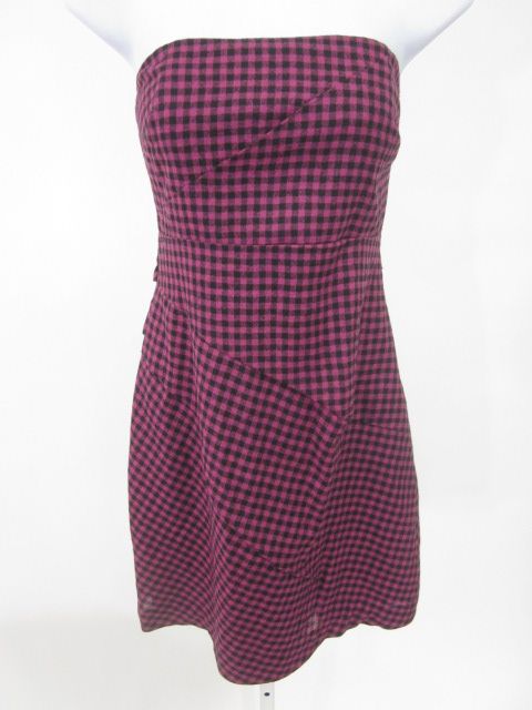 you are bidding on a new with tags ali ro pink black checkered 