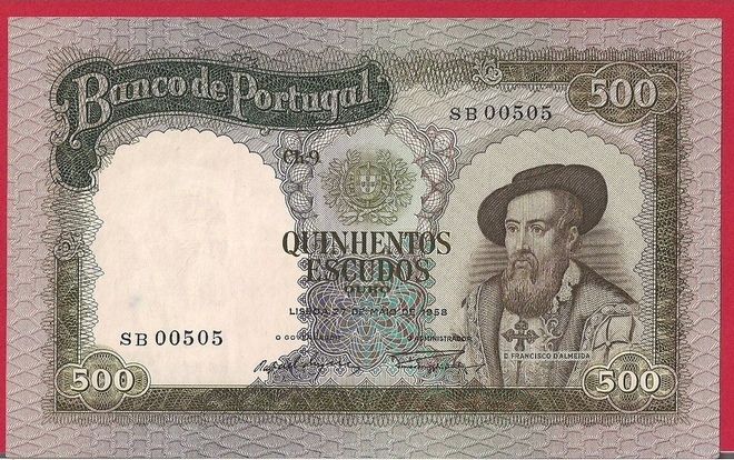 Portugal 500 Escudos 1958 D Francisco DAlmeida Ext Fine Great