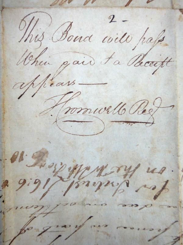   Handwritten Bond Document Allegany MD Prather Shellhorn Rev War