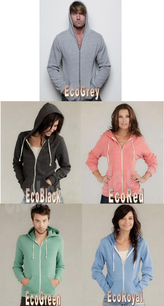 Alternative Apparel Rocky Eco Fleece Zip Hoodie Any CLR