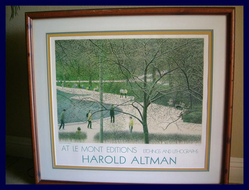 Harold Altman at Le Mont Lithograph Sign Autographed Framed