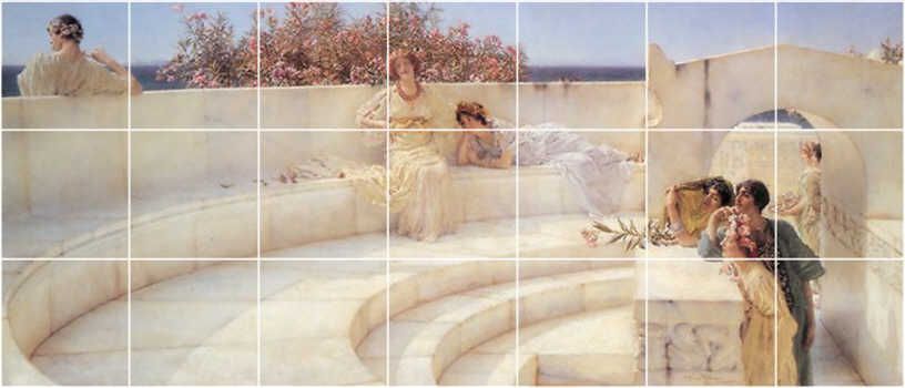 XL Lawrence Alma Tadema Men Women Painting Ceramic Bathroom Tile 