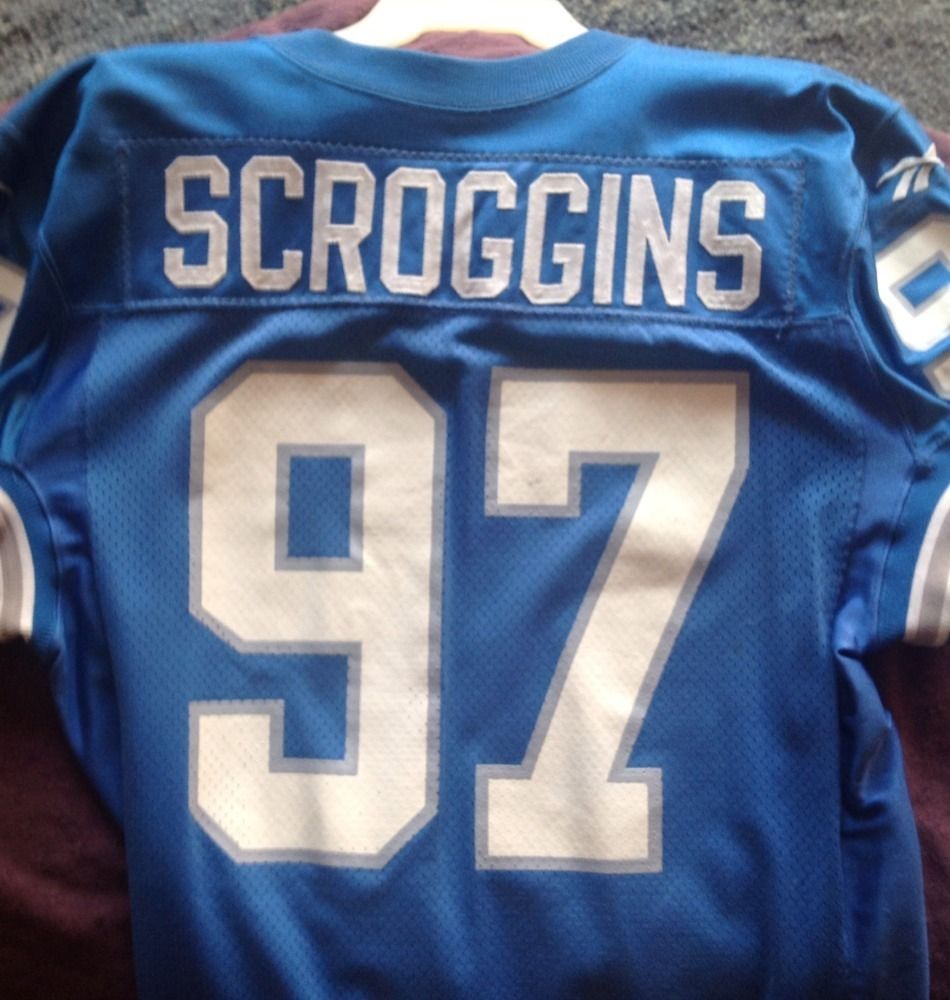 Lot Detail - Tracy Scroggins 2000 Detroit Lions Game Used Home Jersey -  Incredible Wear (NFL Auctions)