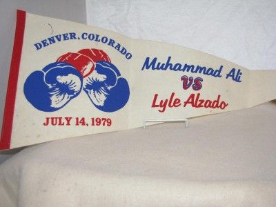 RARE 1979 Muhammad Ali vs Lyle Alzado Boxing Pennant Holiday Gift 