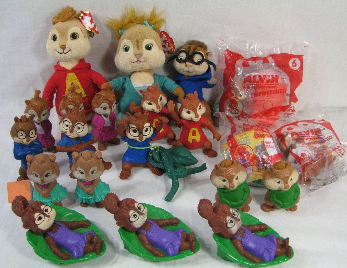   of 21 Alvin and the Chipmunks toys McDonalds Ty 2009 2011 talking toys