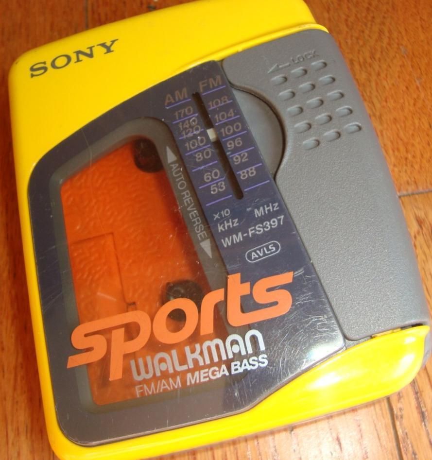 ღ♥sony Sports Am FM Walkman Radio Tape Cassette Wm FS397 