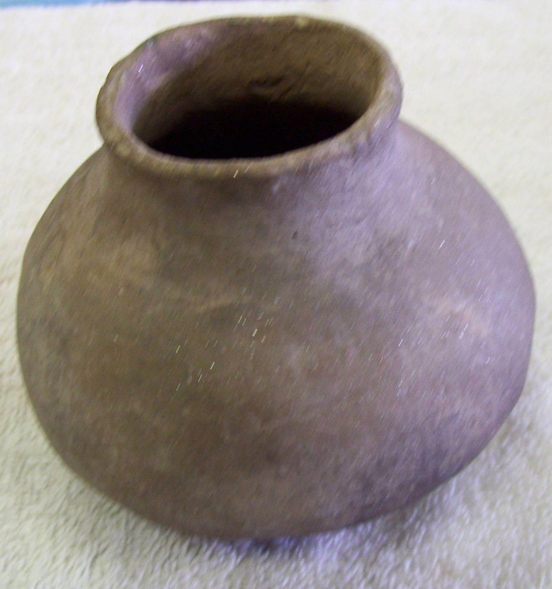 ANASAZI PREHISTORIC SOUTHWESTERN POTTERY 3 3 8 x 4 OLLA LT BROWN 1000 