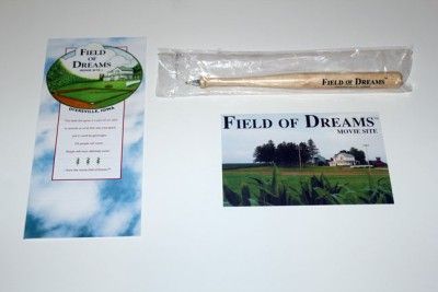 FIELD OF DREAMS Movie Site Mini Bat Pen Postcard & Brochure Costner 