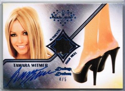 TAMARA WITMER 2012 BENCHWARMER DAIZY DUKEZ #d 4/5 BLUE AUTO HIGH HEEL 