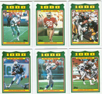 1988 Topps 1000 Yard Complete Set Rice Largent Lofton