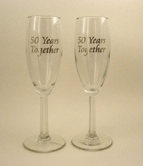 50th Anniversary Champagne Glasses 50th Wedding Anniversary Party Gift 