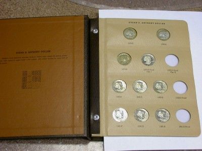 1979 1981 10 Coins Susan B Anthony Dollar Dansco Album ID M703