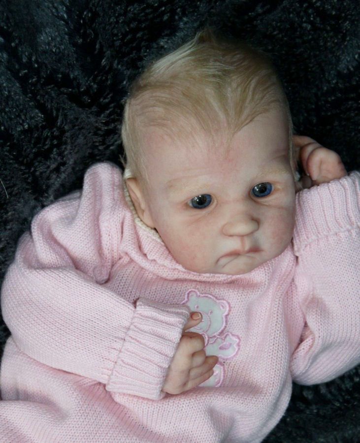 Reborn Baby Doll Cheyenne by Angela Harris new allergy free silk hair