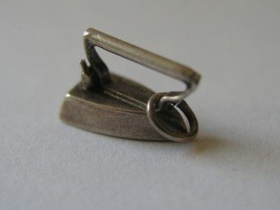 Vintage 1940s Sterling Silver Ironing Board Table Iron Charm Moves 